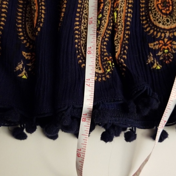 Francesca's Navy Paisley Swing Skirt - Picture 5 of 7